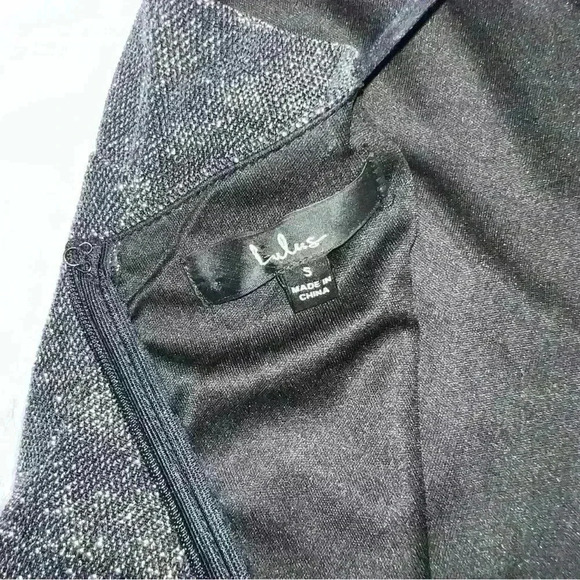 Lulus Take Me Anywhere Silver Sparkly Asymmetrical Bodycon Mini Dress Small - Picture 10 of 10